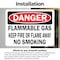 Signmission Flammable Gas Danger Sign, Vinyl Decal, 14in W x 10in L, 2PK OS-2PACK-DS-D-1014-L-19366 - alternate 4